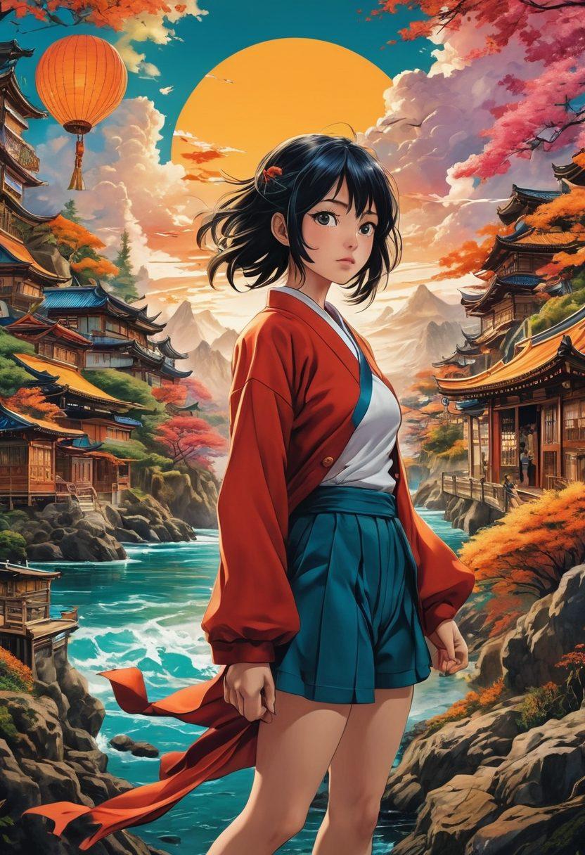 A dynamic and visually striking collage featuring diverse manga and anime characters engaged in vivid storytelling elements. Incorporate exaggerated expressions and intricate backgrounds that blend fantasy and realism, highlighting adult themes through symbolism and color. Include scenes of intensity and depth, with a hint of surrealism that twists traditional narratives. Vibrant colors. super-realistic. dynamic composition.